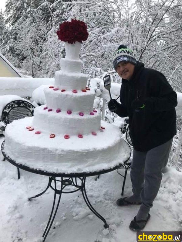 Śnieżny tort