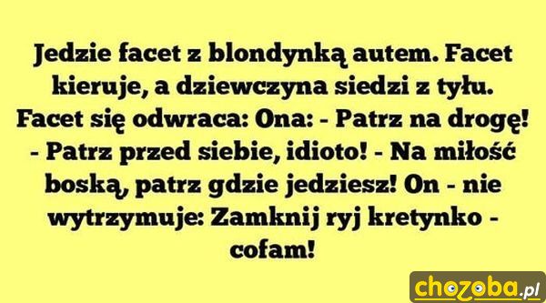 Blondynka w aucie