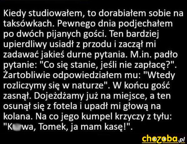Płacenie za taxi