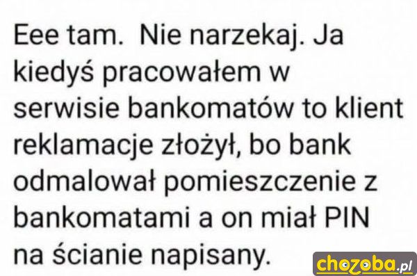 Reklamacja bankomatu
