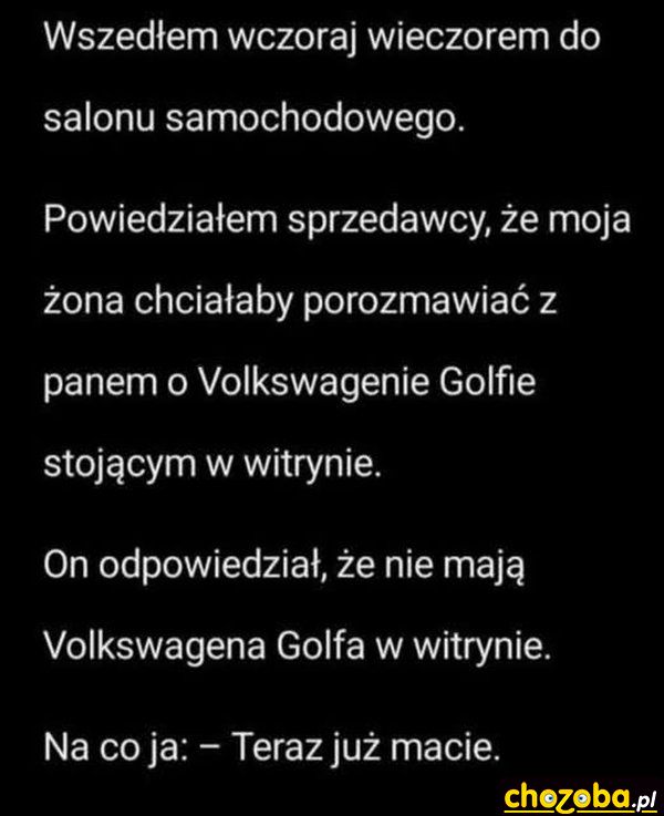 W sprawie golfa